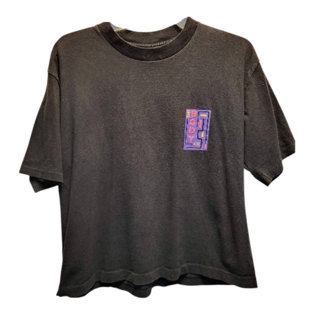Vintage The Body Co. Black Graphic Cutoff T-Shirt - Size M - Picture 2 of 6